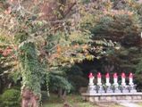緑陰のもと静かに佇む六地蔵。05.10.31.