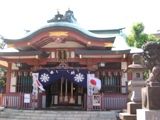 鮫洲八幡神社の社殿。07.08.12.