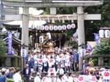 宮入後の子供神輿と女神輿そして殿の大人神輿の出立つ。06.09.10.