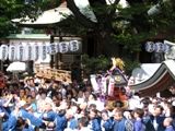 町内神輿大塚山油面の魂振り。06.09.10.