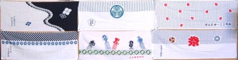 飾られた祭り手拭いは何故か宴の後の侘びしさを感じる。06.10.08.