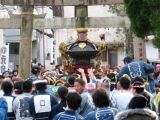 元宿神社鳥居潜りで介添役の擬宝珠を見ろよ!もっと下げろ!の大声。千住元町33-4.07.01.01.