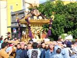 氏子町内を渡御の宮神輿。06.09.24.