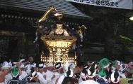 担ぎ手たちの肩に乗る一之宮。07.05.05.