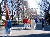 巡行の先祓いの猿田彦。07.02.11.