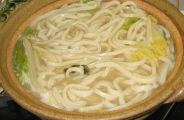 寒き夜空の飲み会最後の仕上げは鍋焼きうどん。08.11.29.
