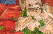鶏もも肉サラダ。090829。