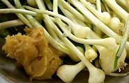 差し入れの野蒜・ノビルです。12.04.07.