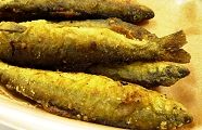 鮎の唐揚げ。13.06.08.