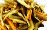 食材の残りはきんぴらに。'13.11.09.