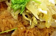 ロースかつ卵とじ。'15.08.08.
