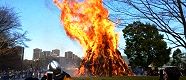 小山内裏公園の恒例のどんと焼き '16.01.11.