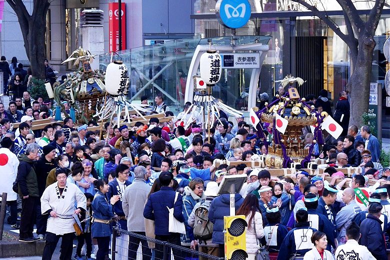 極神と殿の川崎道祖神。'15.02.11.