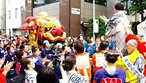 門跡橋たもとで木が入り宮入道中まで待機。'10.06.13.