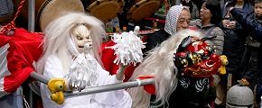 西谷の白狐と獅子。'13.11.04.