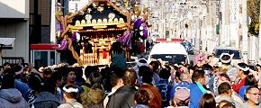 千寿青葉中学前交差点から千住神社へ。'14.01.01.