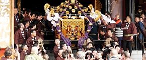 一之宮の堂下げ担ぎ出し。'14.03.18.