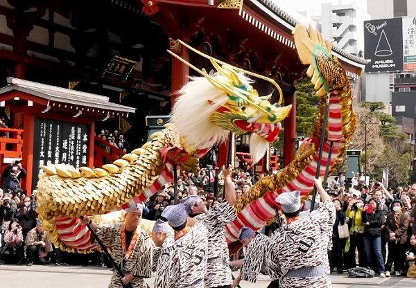 奉納浅草寺金龍の舞。'14.03.18.