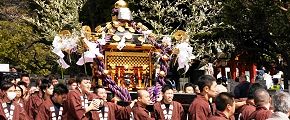 庭祭礼渡御の三之宮。'14.03.18.