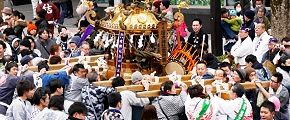 品川拍子の大崎居木神社。'14.02.11.