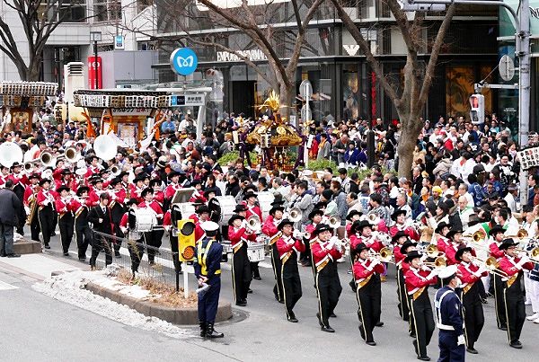 東海大学のマーチングバンド。'14.02.11.