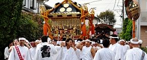 木曽東住宅路地を巡行。'11.10.02.