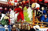 熊野神社と金山神社の曳っかわせ。'11.11.13.