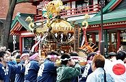 品川拍子の大崎居木神社。'12.02.11.