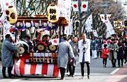 榊連のお囃子屋台。'12.02.11.