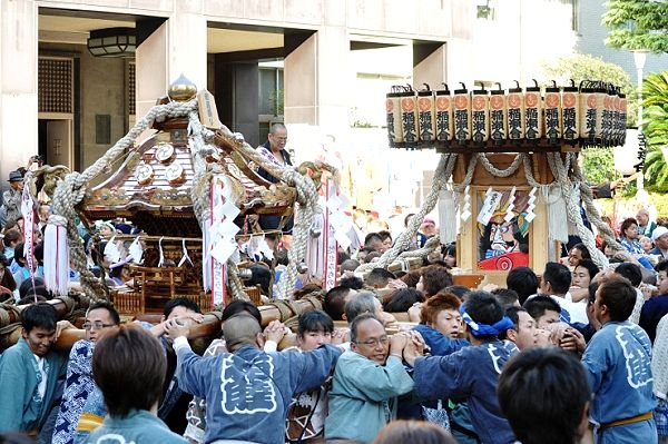 川崎柏睦のセリ担ぎと横田担ぎの稲瀬会。'12.11.04.