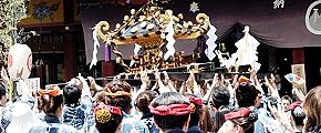 大屋根を載せた浅草馬三町会。'12.05.19.