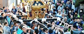 荒川土手下四ッ木灸診療院から参道へ。'13.01.01.