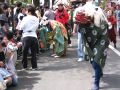 常盤平桜祭の舞いの獅子舞。07.04.01.
