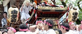 山車との競演。'13.04.14.