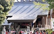 重厚な一間社流造社殿。'13.04.14.
