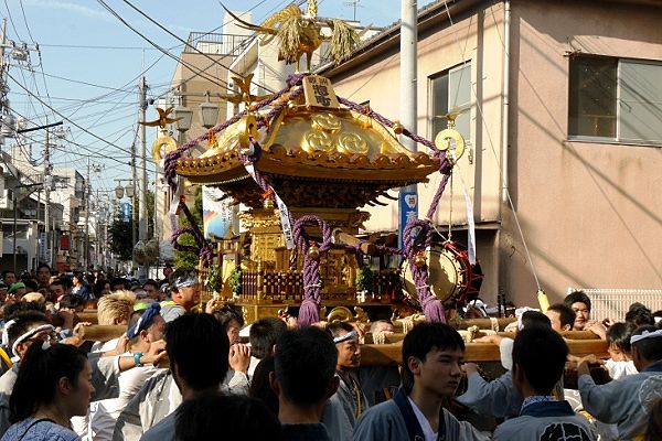 南町町会折り返し地点へ。'13.08.18.