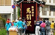 山車の素朴な緞帳。'13.08.25.