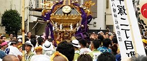 荏原が神輿引渡し。'13.09.08.
