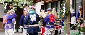 囃子方の祗園囃子。'14.04.13.