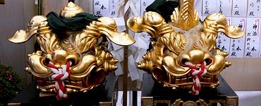 三崎一町会の獅子頭。'14.05.05.