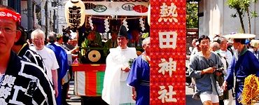 社旗と神職が先導。'14.06.01.
