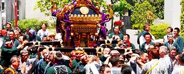 浅一西町会の南下する渡御。'14.06.01.