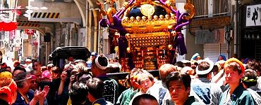 浅一西町会の神輿揉み。'14.06.01.