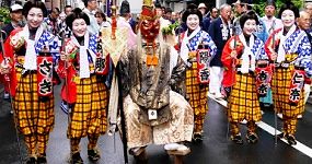 東三筋町会の手古舞。'14.06.08.