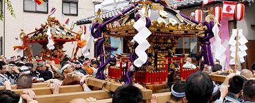 二基並び神輿揉み。'14.07.13.