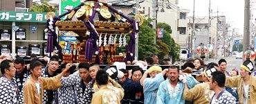 氏子区域の境界線。'14.07.13.