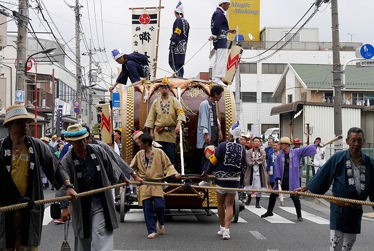 直径155cmの大太鼓。'14.07.13.