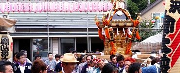 宮神輿の宮出し。'14.08.31.