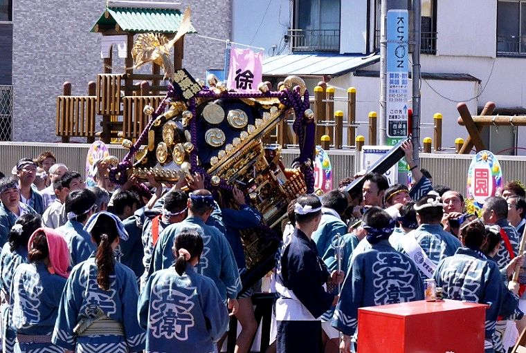 神輿振り取止め。'14.09.14.