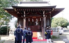 氷川神社拝殿。'15.10.12.